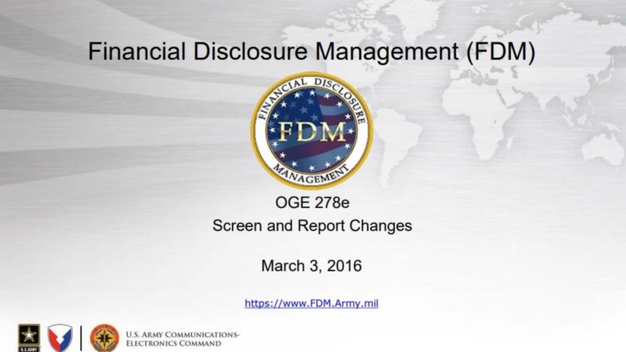 Financial Disclosure Management
